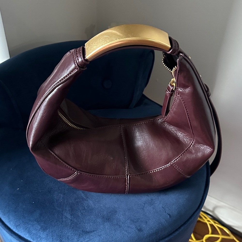 Zara Burgundy Hobo Bag - Picture 3 of 4